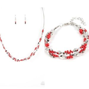 P02 Ted Stone bead jewelry pair